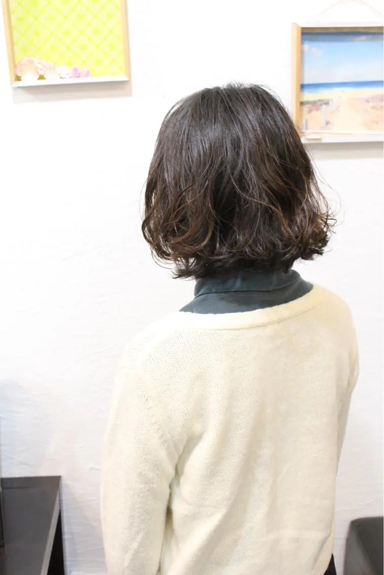 ミディアム ミディアムパーマ 田口 信雄のヘアスタイル