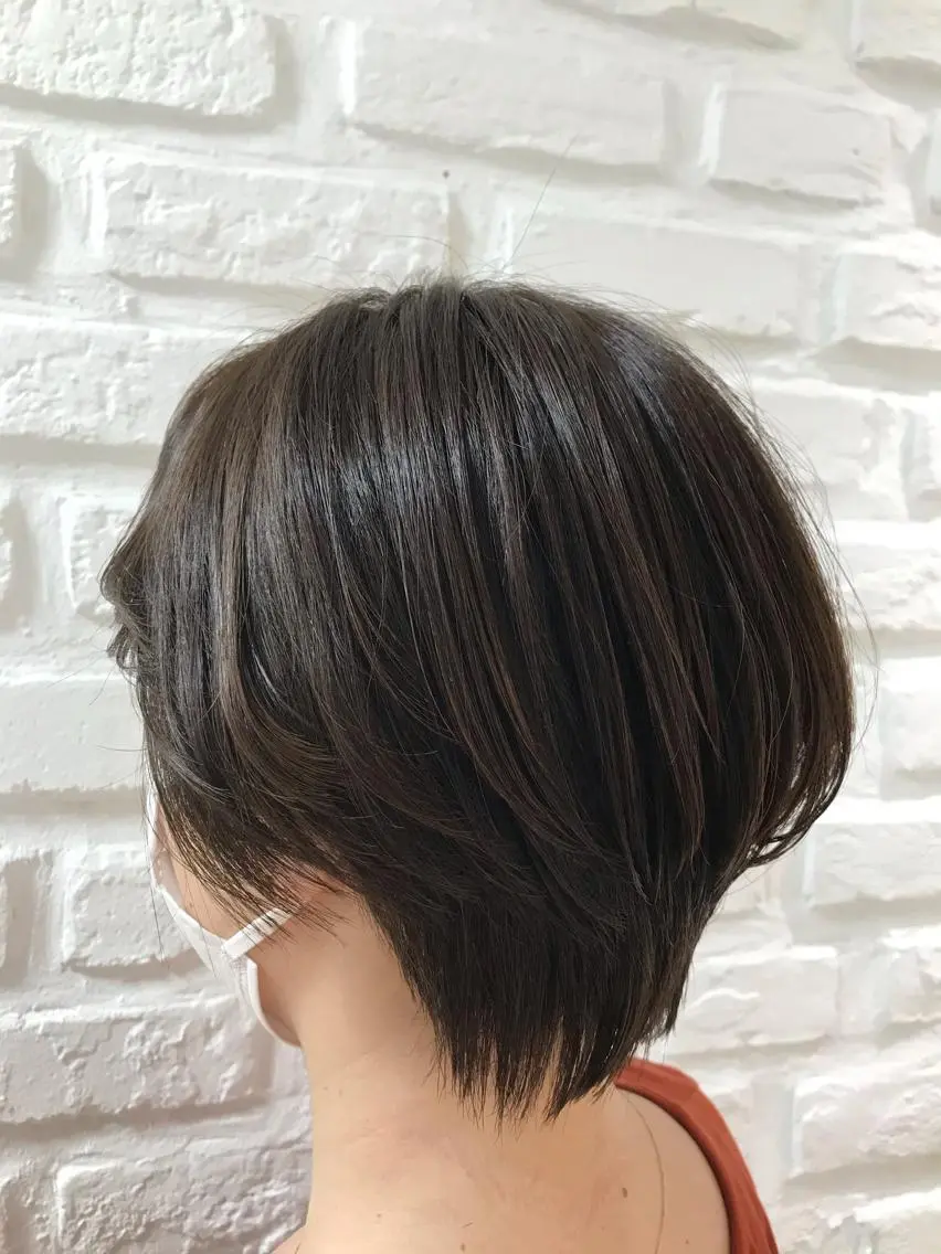 ショート カラー ベージュカラー イルミナカラー オリーブベージュ ショートヘア トリートメント 【暖色カラー特化】 中山由梨のヘアスタイル