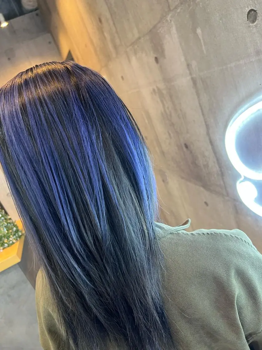 セミロング カラー シールエクステ セミロングパーマ バレイヤージュ ダブルカラー グラデーションカラー ミルクティーハイトー ン💖Mikaのヘアスタイル