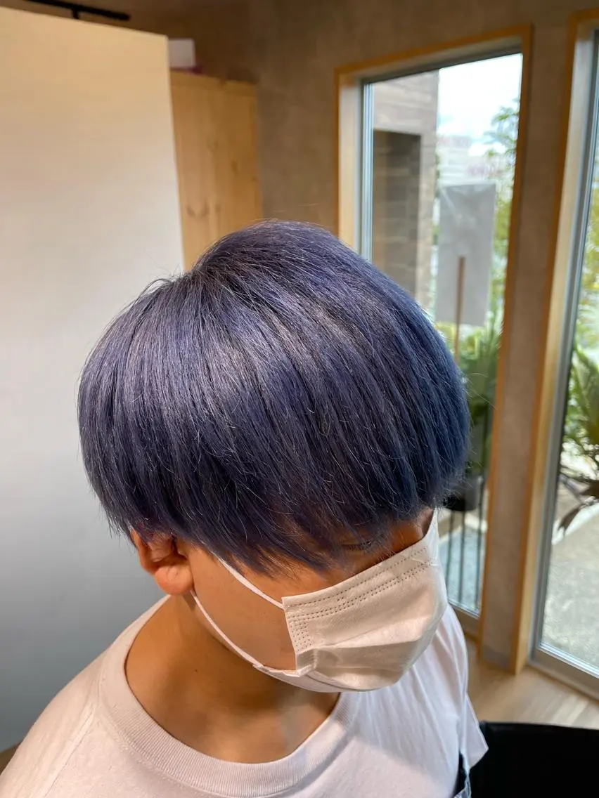 カラー メンズ ブルーカラー マスダ ヤスノリのヘアスタイル