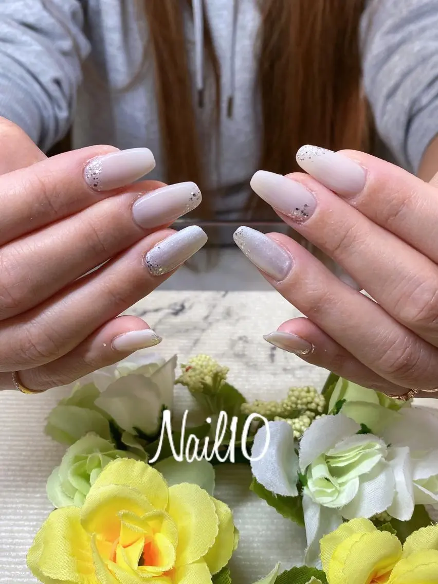 ネイル ラメ(グリッター) ラメグラデーション ハンドネイル Nail10 Kakoのネイルデザイン