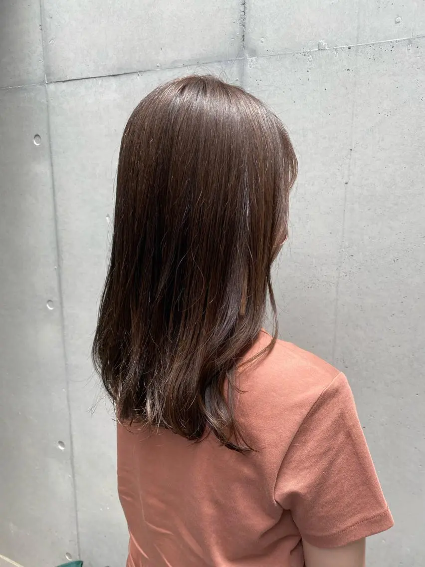 セミロング カット ヘアカラー トリートメント ✨透明感カラー✨ 🦖佐々木未来🦕のヘアスタイル