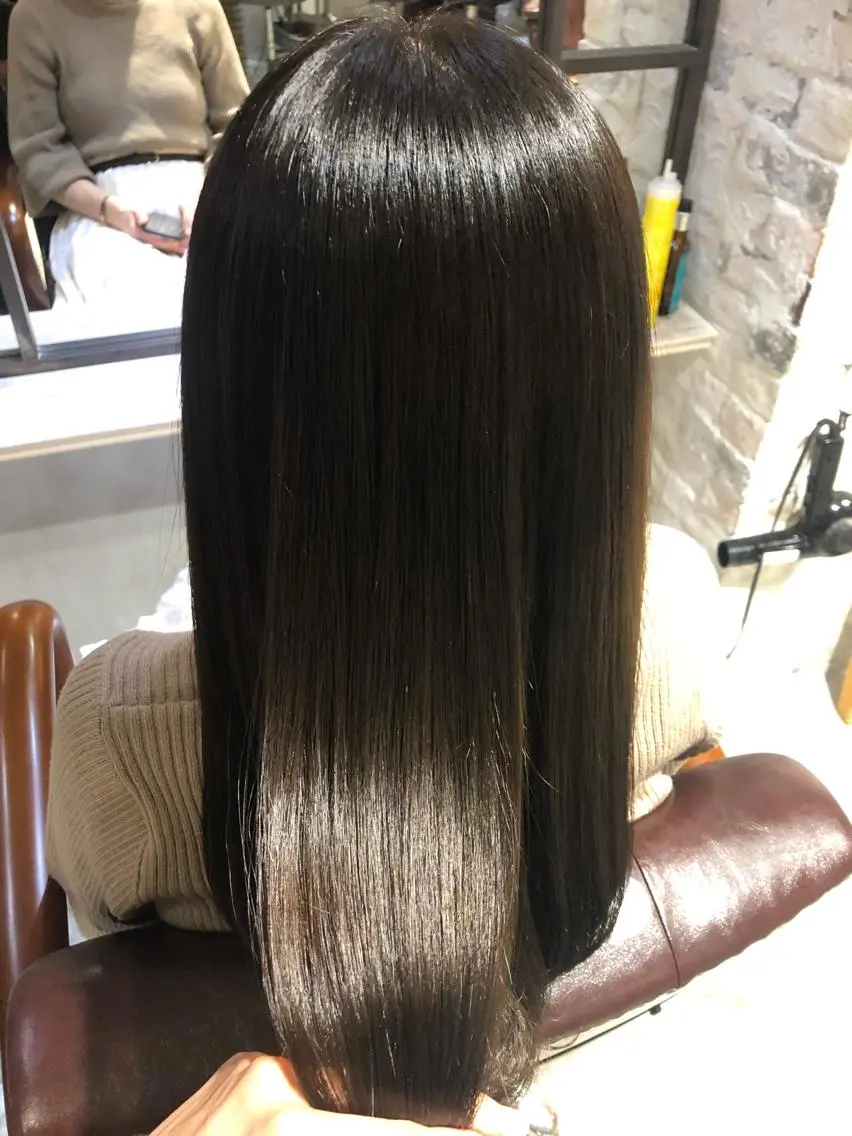 セミロング カラー 🤎艶髪×透明感🤎 【𝙔𝙐𝙕𝙐】のヘアスタイル