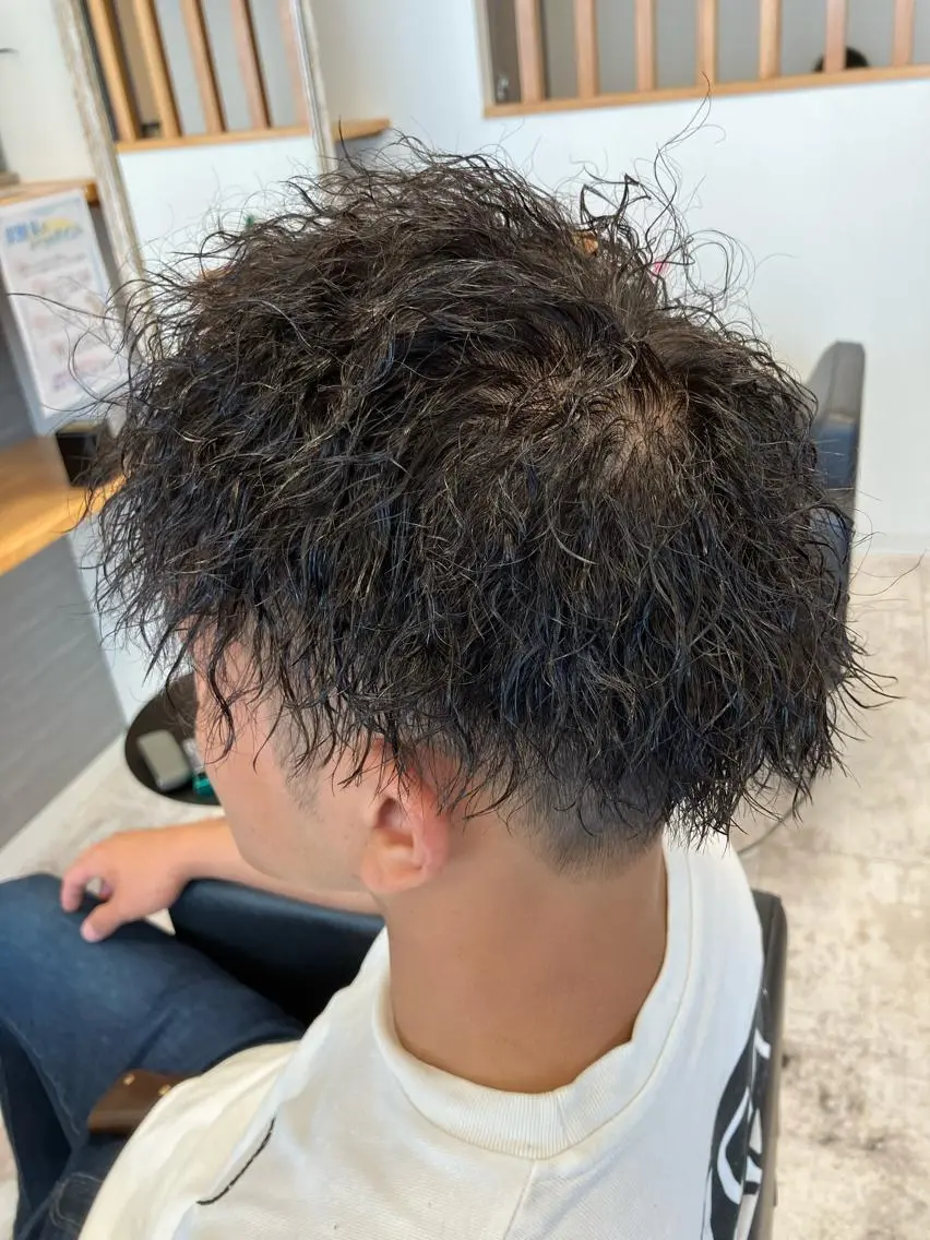 パーマ メンズ カット パーマ メンズ特化/パーマ/ フェードWATARUのヘアスタイル