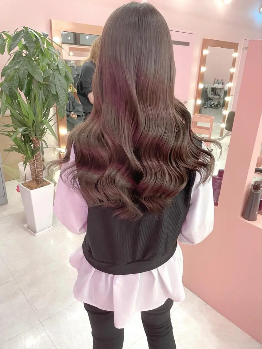 セミロング カラー メンズモテパーマ💙 fuwaのヘアスタイル
