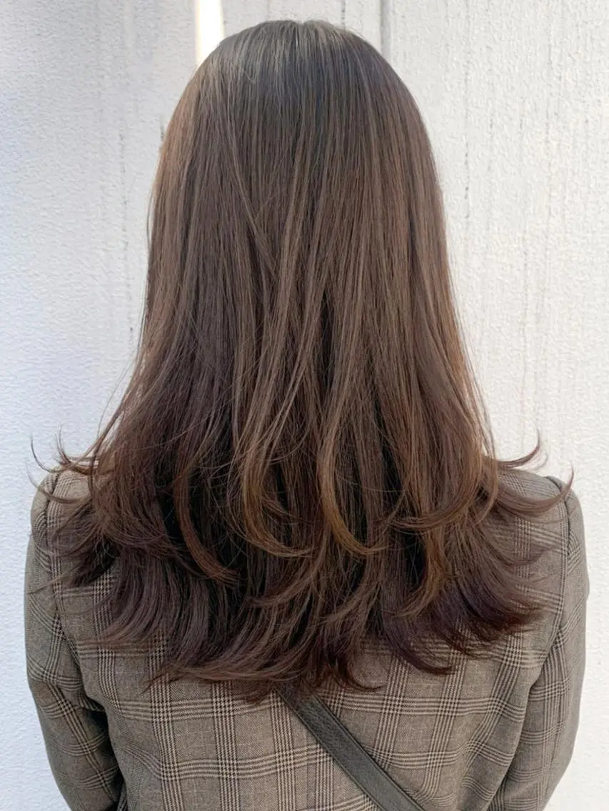 セミロング カラー パーマ ヘアアレンジ レイヤーカット ITbyALBUM 八王子店のヘアスタイル