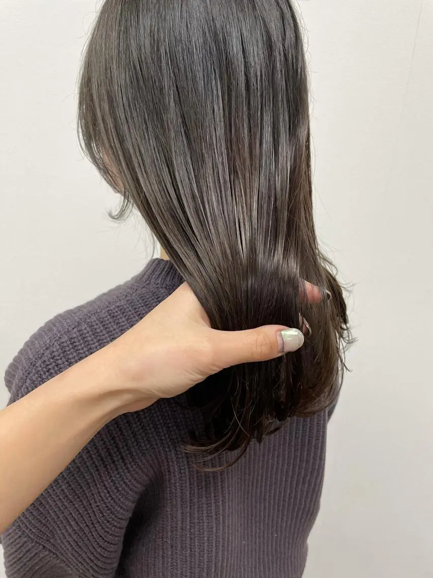 セミロング カラー ヘアアレンジ 髪質改善 縮毛矯正 カット 縮毛矯正 トリートメント 酸性縮毛矯正🧴韓国 レイヤー/髪質改善のヘアスタイル