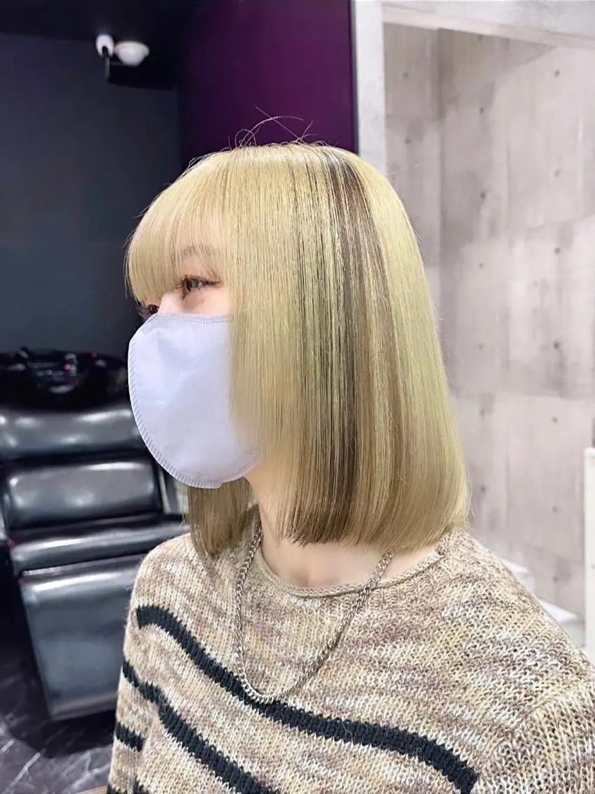 ロング カラー パーマ ヘアアレンジ メンズ キッズ ネイル マツエク・マツパ アイブロウ メンズバレイヤージュ メンズブリーチ メンズハイライト メンズハイトーン メンズインナーカラー 🐺ウルフ×ハイトー ン🖤Yukinoのヘアスタイル