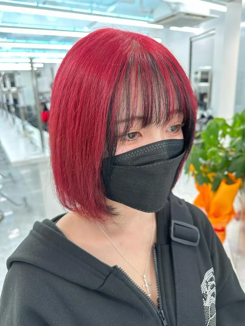 ミディアム カラー ヘアカラー トリートメント ヘッドスパ ヘアセット レイヤーダブルカラー KYONのヘアスタイル