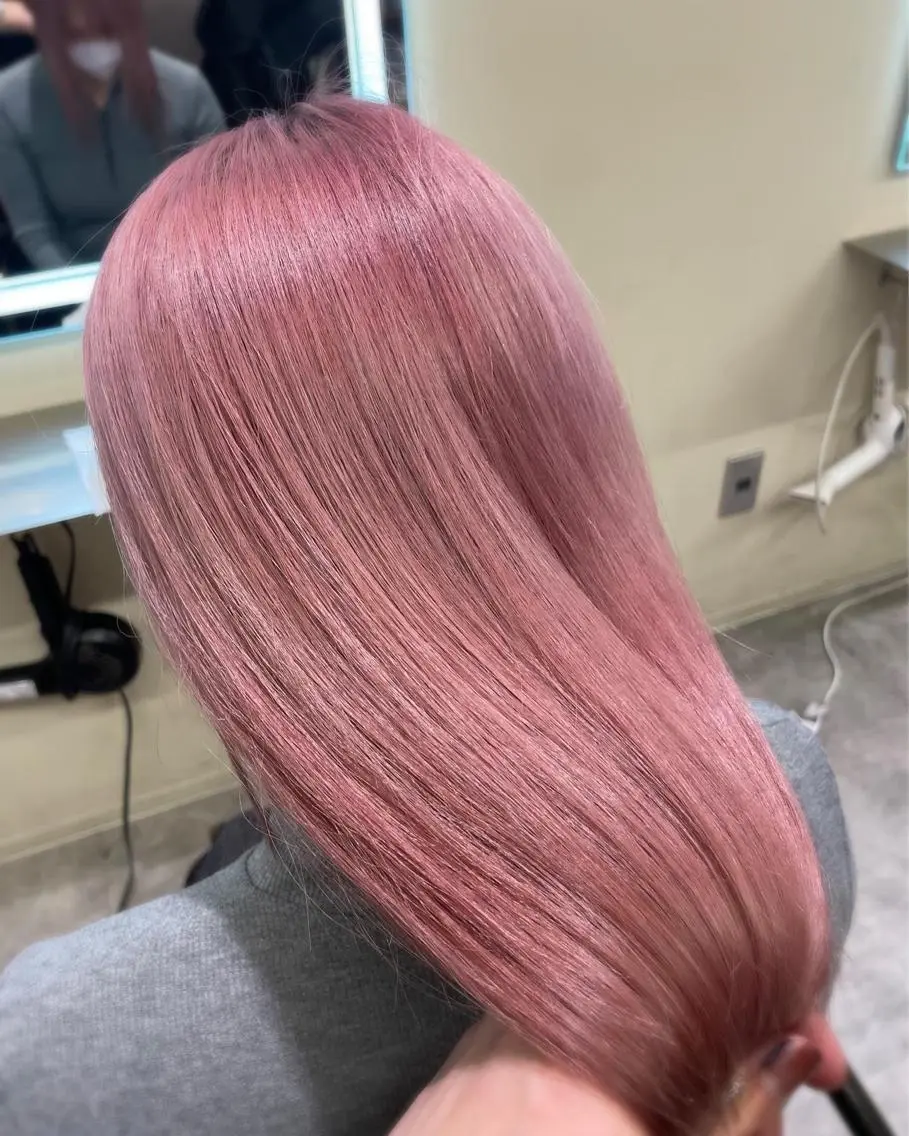 セミロング ヘアカラー トリートメント 韓国レイヤー🇰🇷 美髪縮毛矯正🫧拓海のヘアスタイル