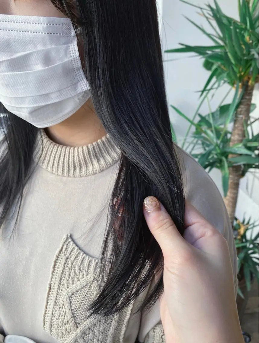 ロング カラー パーマ カット 縮毛矯正 塩澤 榛奈のヘアスタイル