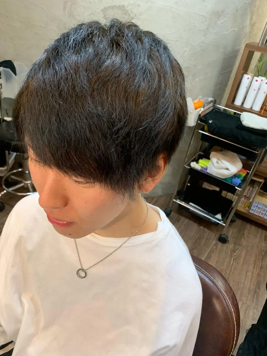 ミディアム カット ヘアカラー トリートメント ✨上村 潤平✨メンズヘア✨のヘアスタイル