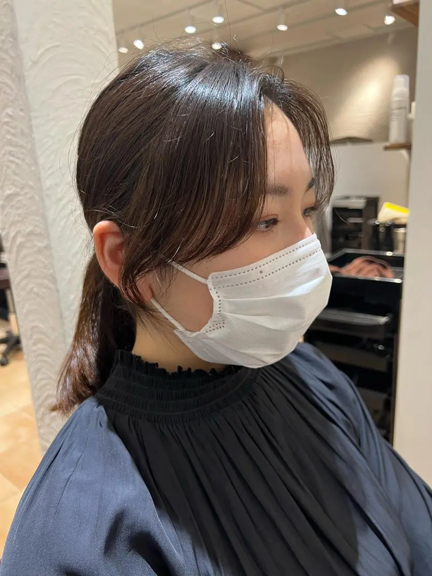 ミディアム カット 🥀韓国ヘア🥀 宮津真菜のヘアスタイル