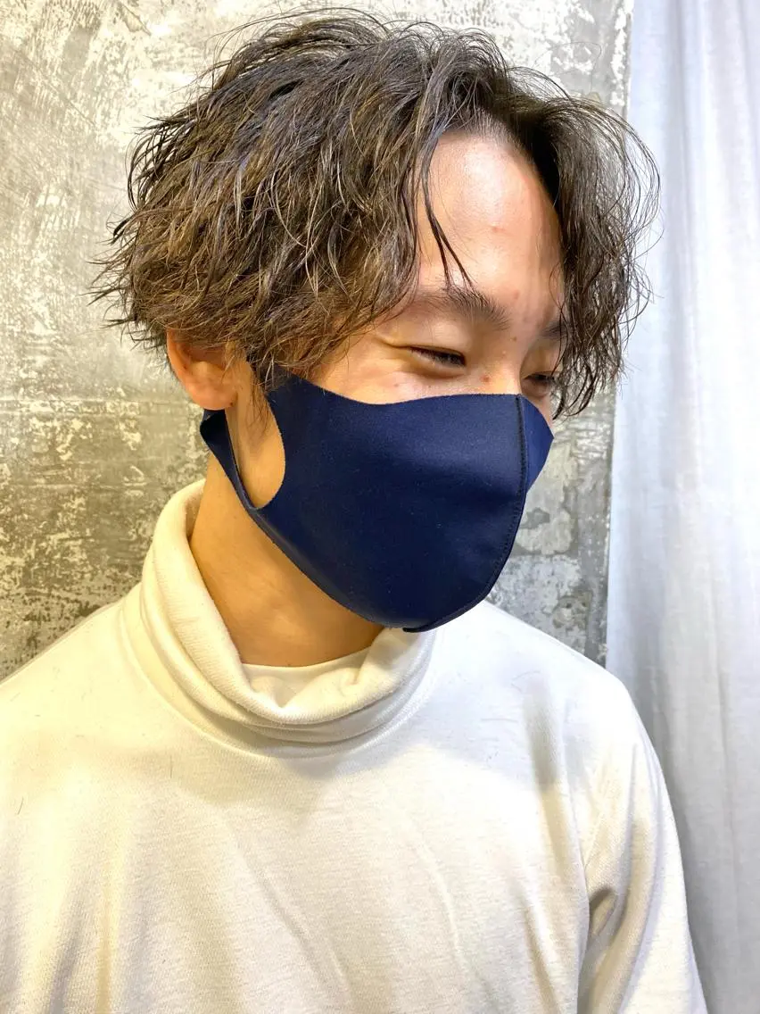 パーマ メンズ カット パーマ キタダ ヒロキのヘアスタイル