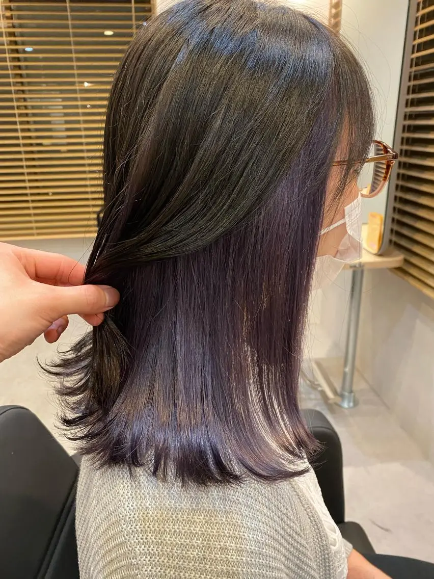 ミディアム カラー ラベンダーカラー 小松崎 友宏のヘアスタイル
