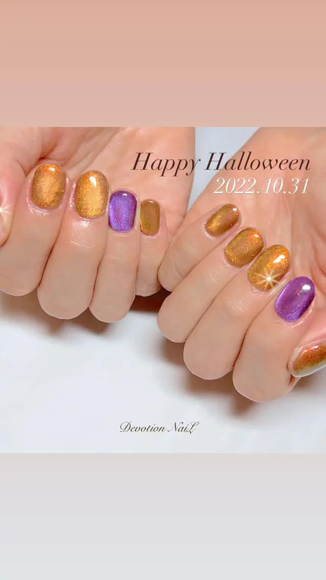 ショート ネイル ハロウィン ハロウィン デヴォーション ネイル青梅新町店のネイルデザイン