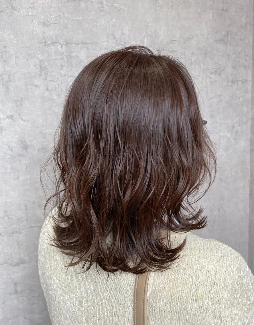 ミディアム カラー パーマ ヘアアレンジ 🤍透明感カラー🤍 Ryujiのヘアスタイル