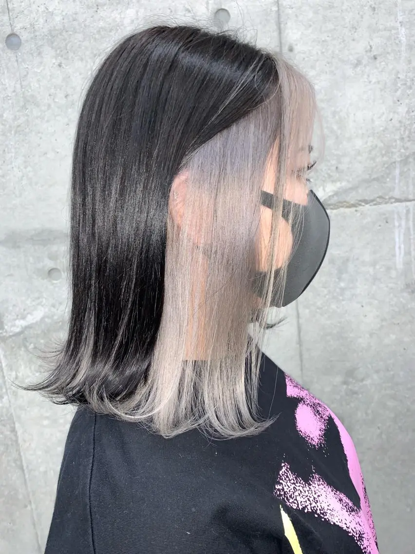 ミディアム カット ヘアカラー トリートメント 山田 絵里菜のヘアスタイル