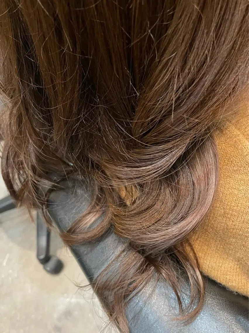 ロング カラー インナーカラー ピンクカラー ブリーチなし透明感 タケザワミキのヘアスタイル