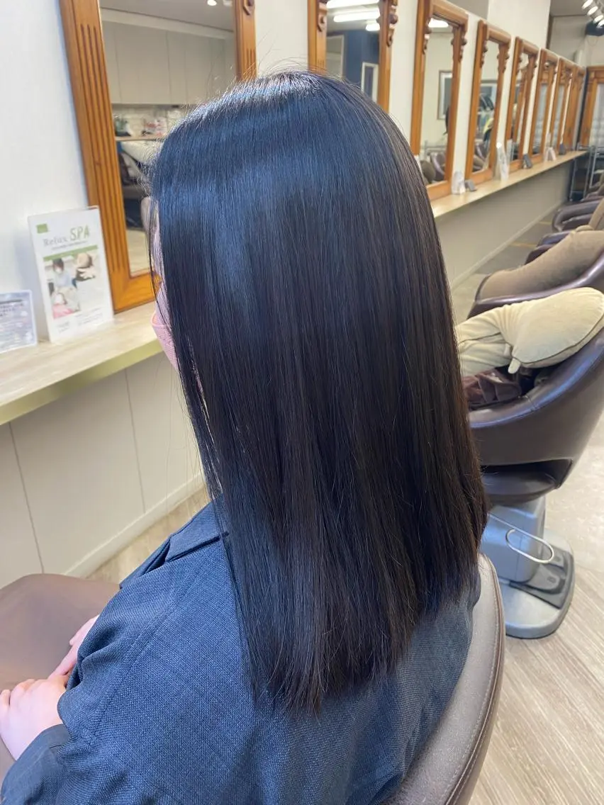 セミロング 縮毛矯正 ️🫧押上️🫧はな 🫧まとまるショートのヘアスタイル