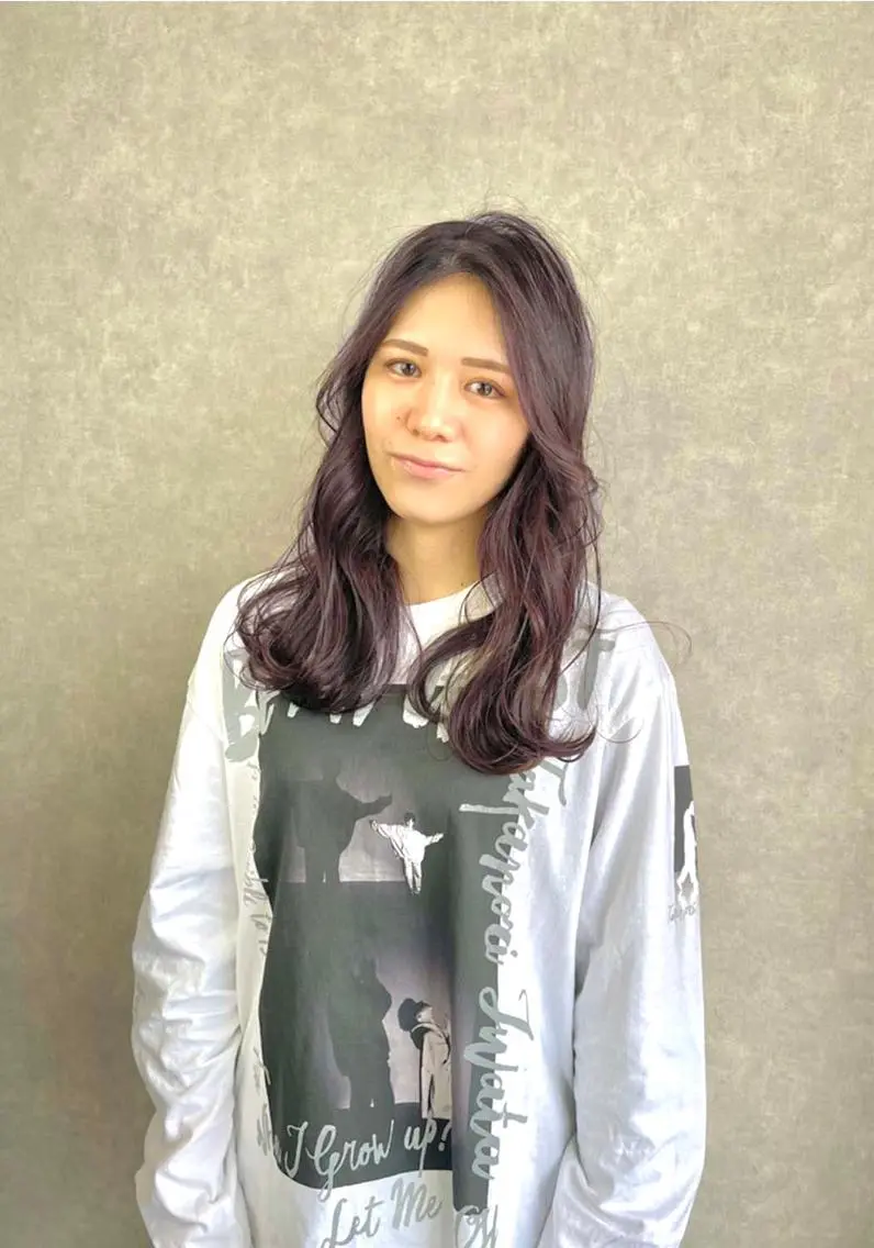 セミロング カラー カット ヘアカラー トリートメント 一ノ瀬 暁のヘアスタイル