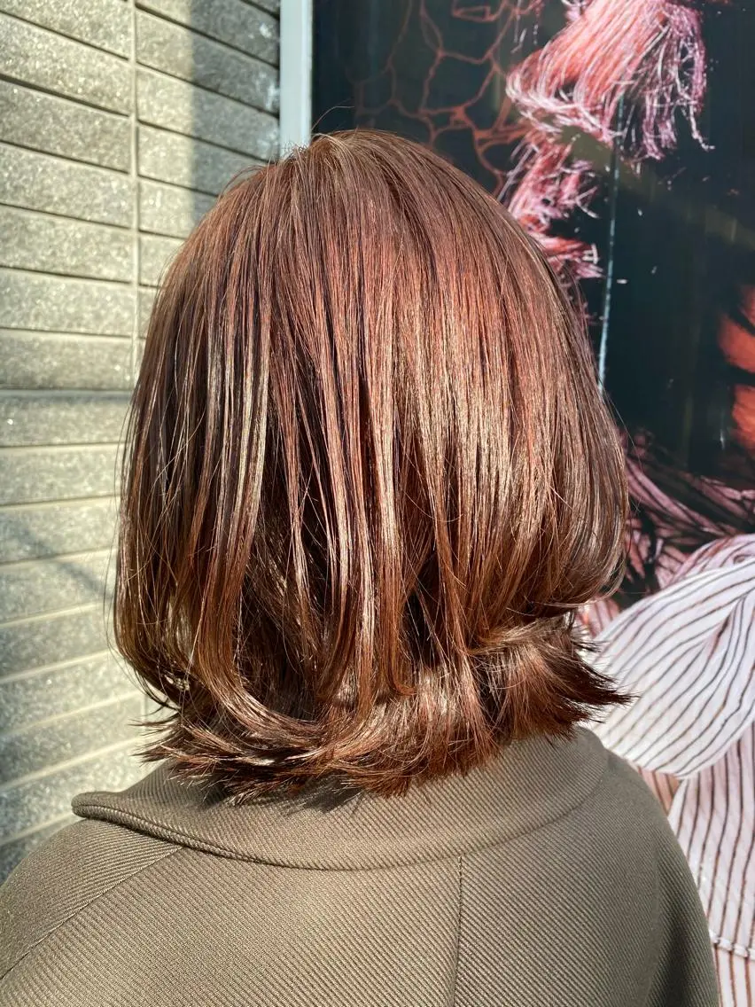 ミディアム カラー ヘアカラー 崎山 紗吏のヘアスタイル