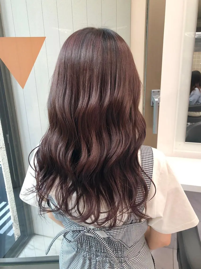 ロング カラー パーマ ヘアアレンジ メンズ キッズ ネイル マツエク・マツパ 上品＆韓国風 🥀海心🥀のヘアスタイル