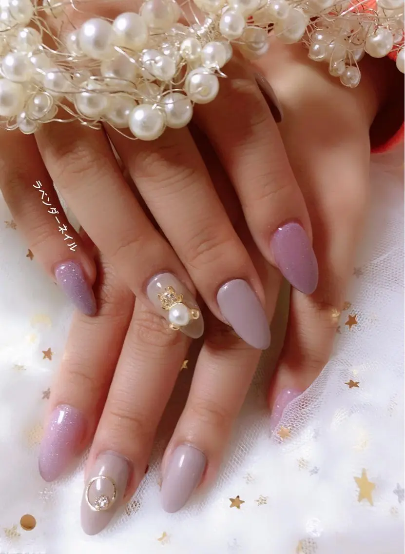 ネイル ラベンダー💖日暮里 ルル💖ネイルのネイルデザイン