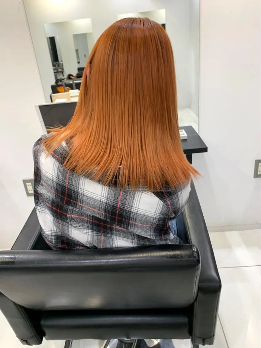 ミディアム カラー ヘアカラー 横山 奈央のヘアスタイル