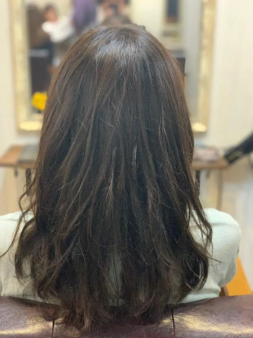 セミロング カット ヘアカラー トリートメント 前井 正人のヘアスタイル
