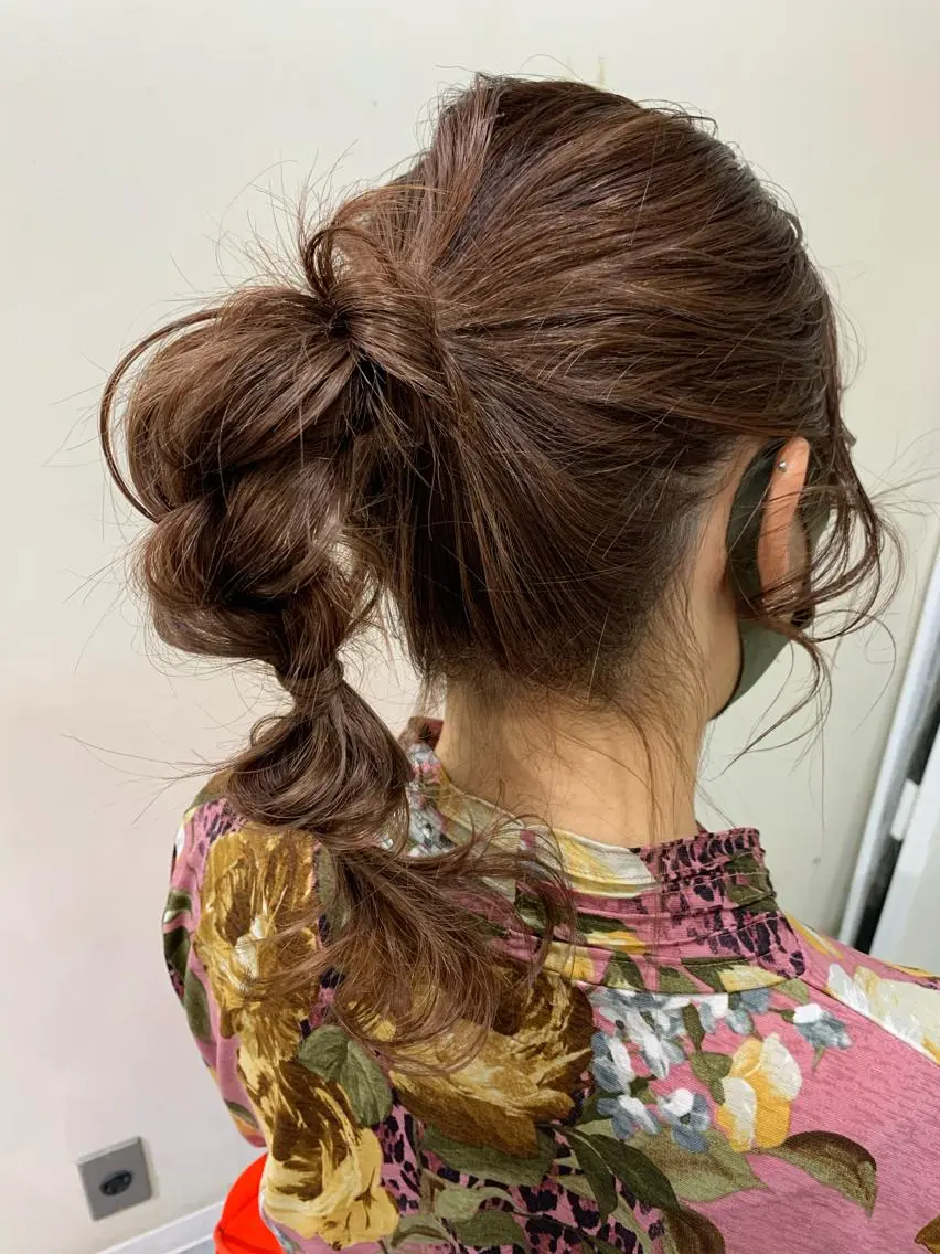 ミディアム ヘアアレンジ 平野 優奈のヘアスタイル