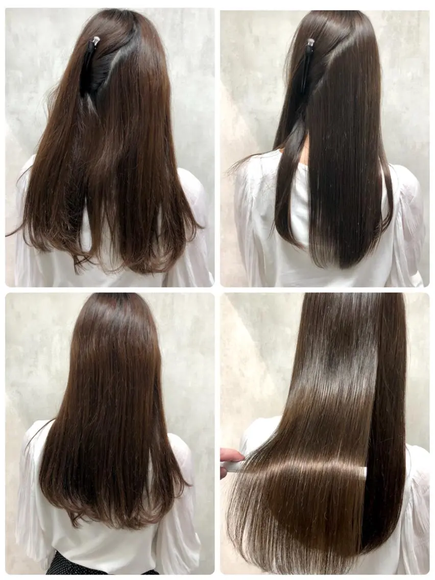 ロング カット ヘアカラー 縮毛矯正 トリートメント あなた史上 最高を提供のヘアスタイル