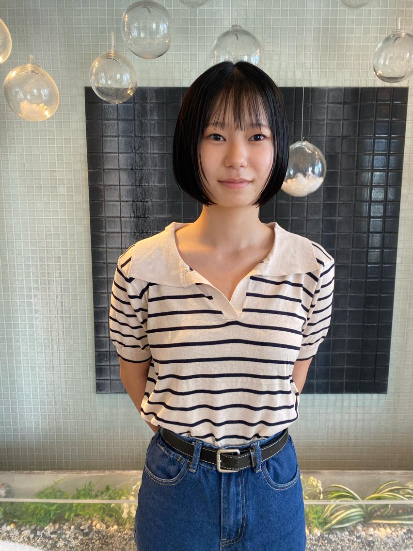 ショート カラー ヘアアレンジ カット 縮毛矯正 トリートメント 横地 凌のヘアスタイル