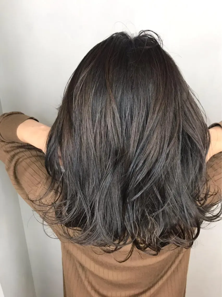 セミロング カラー ブラウンカラー 透明感カラー くびれヘア ヘアカラー BROCANTE立川 karasawa.nのヘアスタイル