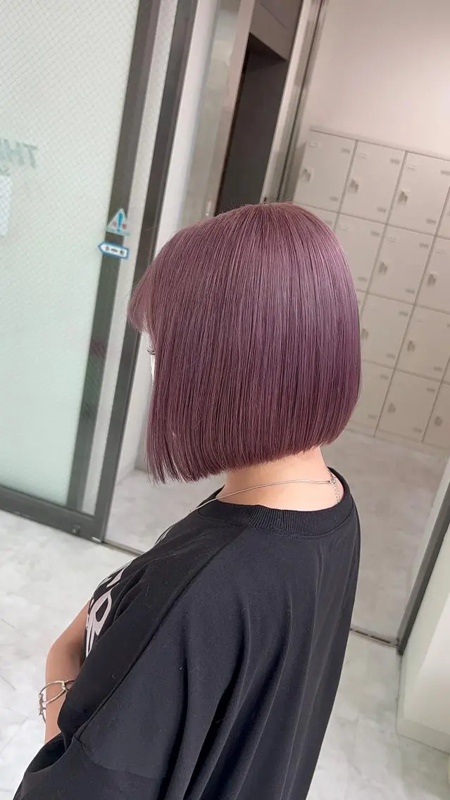 ショート カラー ヘアアレンジ ラベンダーカラー ピンクカラー ピンクラベンダー シアーピンク ヘアカラー ブリーチなしの達人 🌈KAITOのヘアスタイル