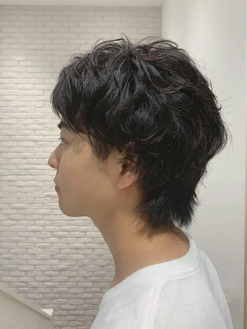 ショート パーマ メンズ ミドウチ アヤカのヘアスタイル