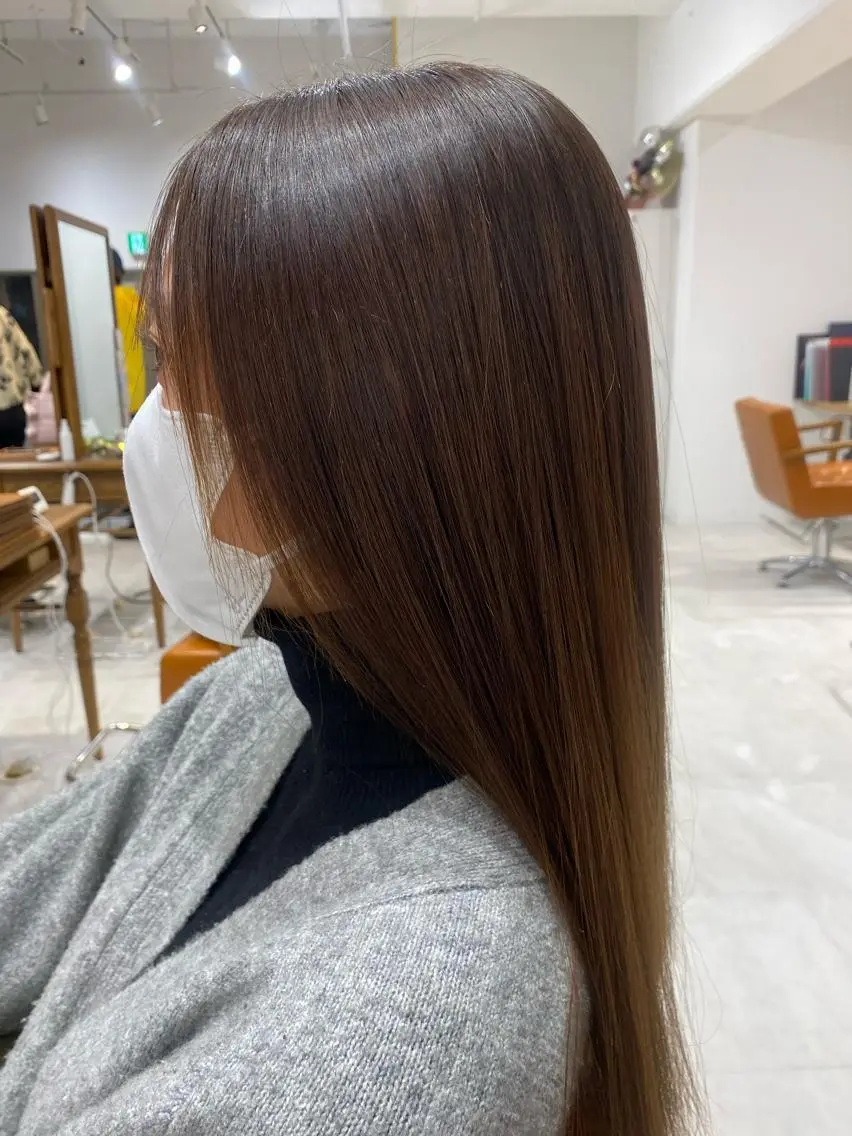 セミロング パーマ 山﨑 燦人のヘアスタイル