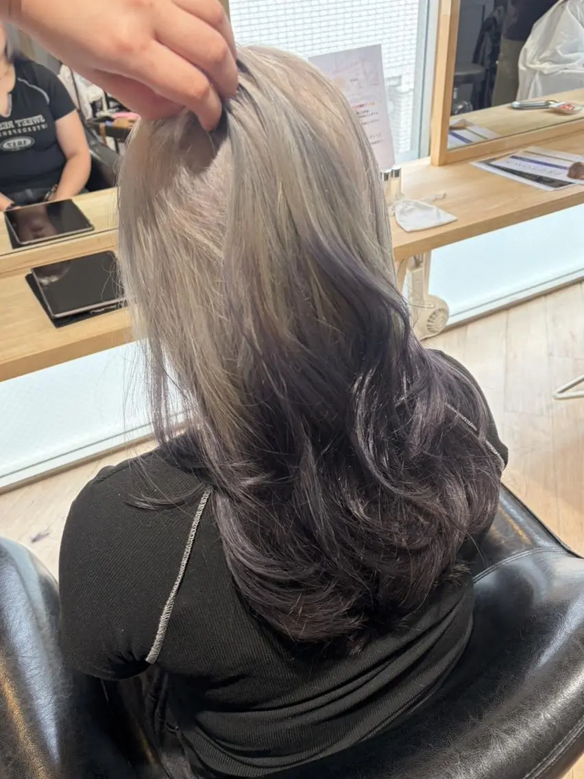 セミロング カラー ヘアカラー トリートメント ELLE&SALLY 石野のヘアスタイル