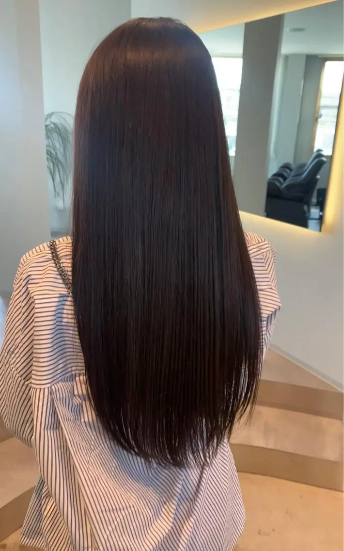 ロング カラー トリートメント 髪質改善ストレート 中林優太のヘアスタイル