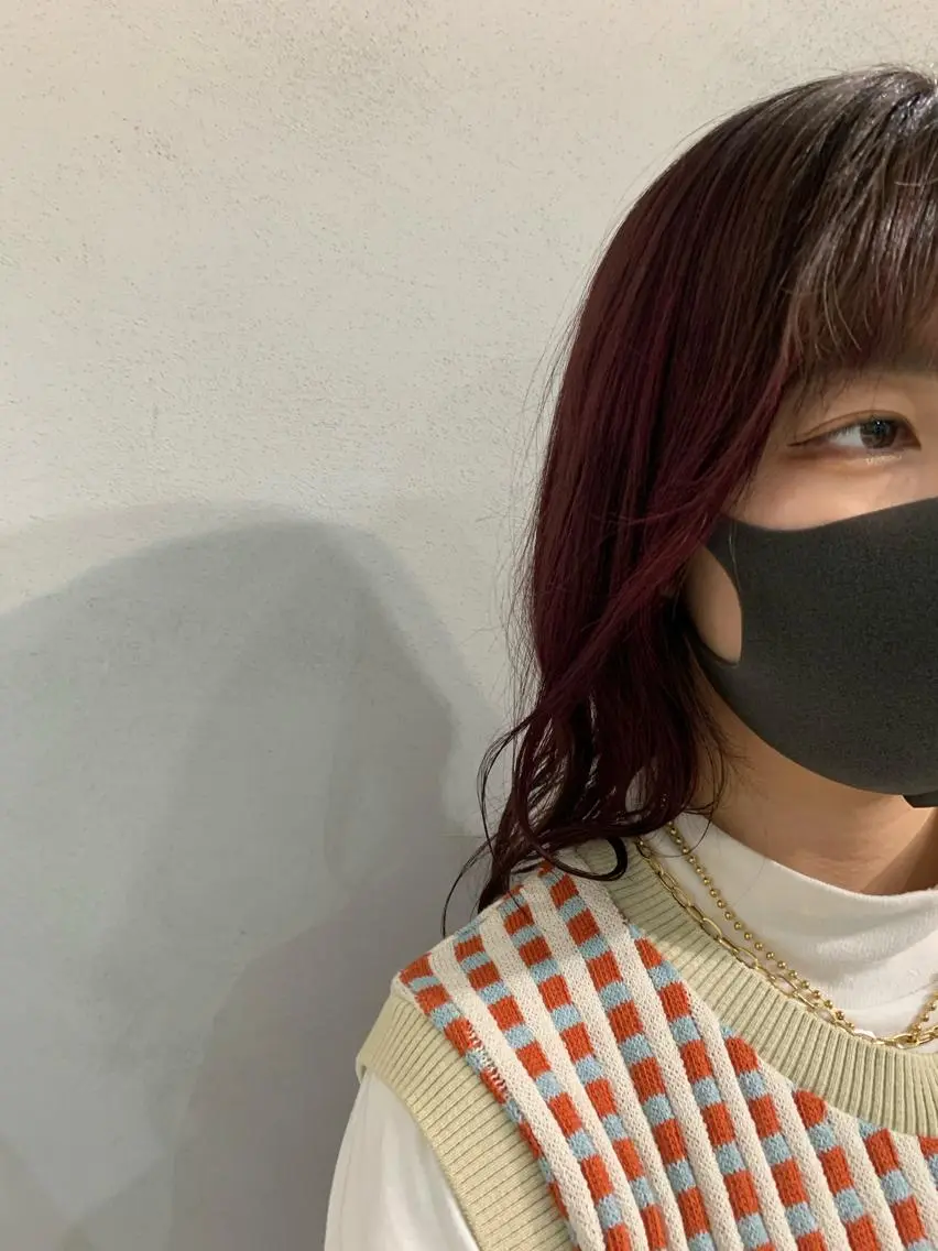ミディアム カラー パーマ ボブパーマコテ巻き風 パーマNo1深江秀平のヘアスタイル