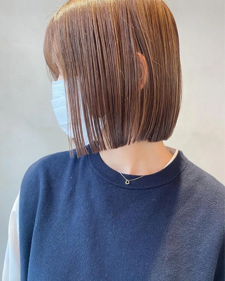 ショート カラー カット ヘアカラー トリートメント センターパート/ レイヤー/ayuのヘアスタイル