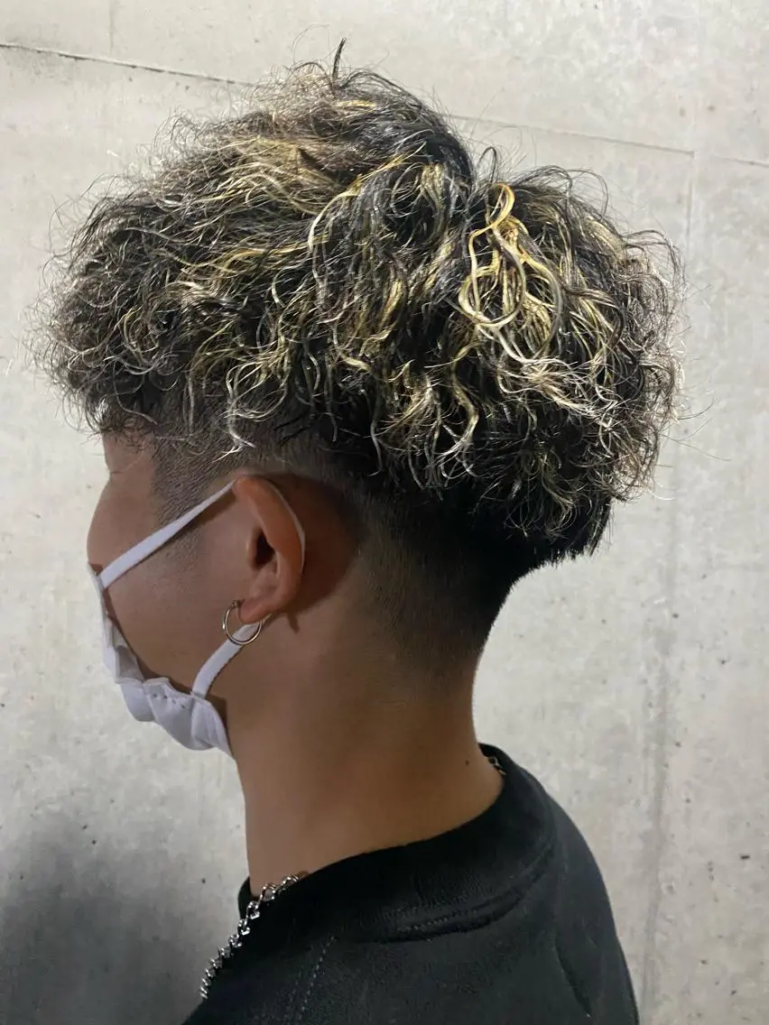 パーマ メンズ カット パーマ トリートメント 栗原 志穂のヘアスタイル