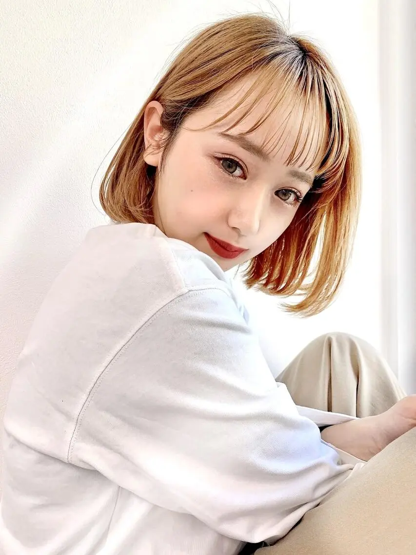 カラー 🌸春の暗髪カラー 🌸透明感ヘアのヘアスタイル