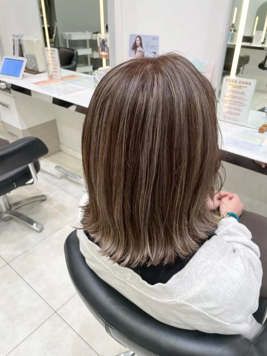 ミディアム ヘアカラー GOAT_茅ヶ崎 キシ サクラのヘアスタイル