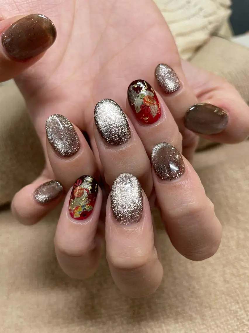 ネイル 成人式 ハンドネイル BeautyFort 玉井のネイルデザイン