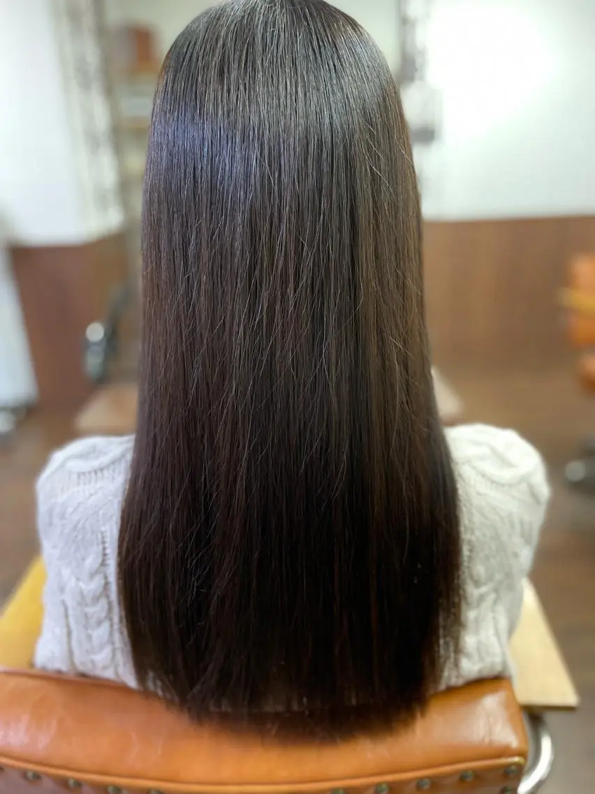 ロング カット ヘアカラー トリートメント 山岸 洋平のヘアスタイル