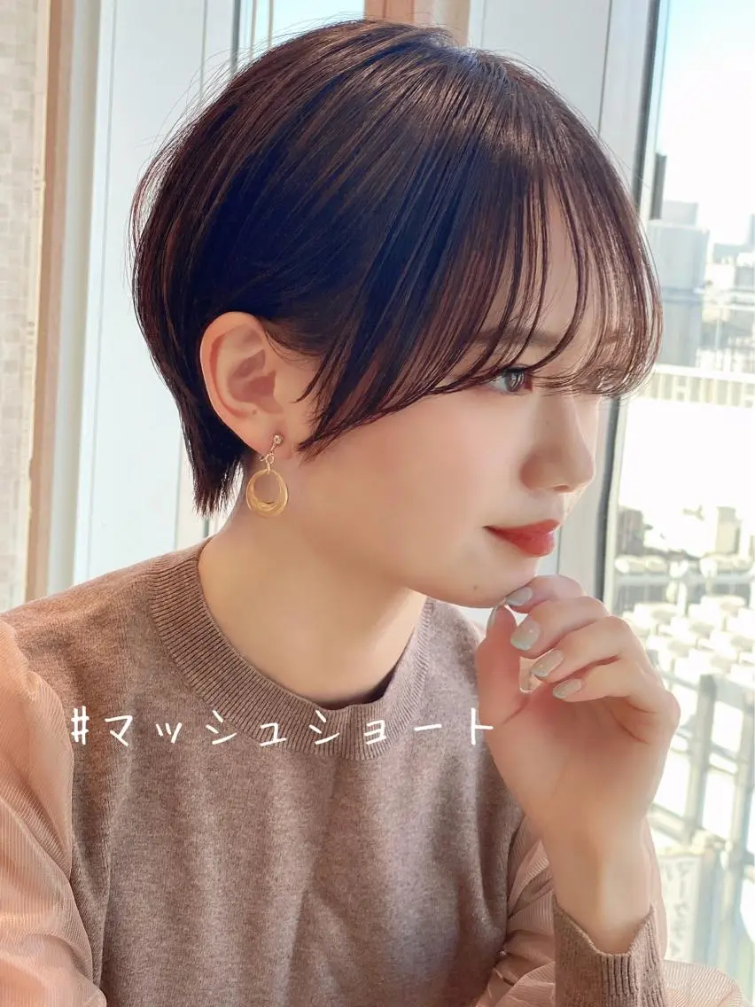 ショート カラー 切りっぱなしボブ ショートボブ ベージュカラー ブリーチ ケアブリーチ カット ヘアカラー トリートメント ショート、ボブの神✨ 峯朋也✂︎✨のヘアスタイル