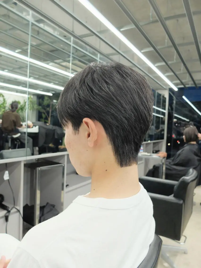 ショート パーマ カット パーマ ダブルカラー/ ケアブリーチ/クニトのヘアスタイル