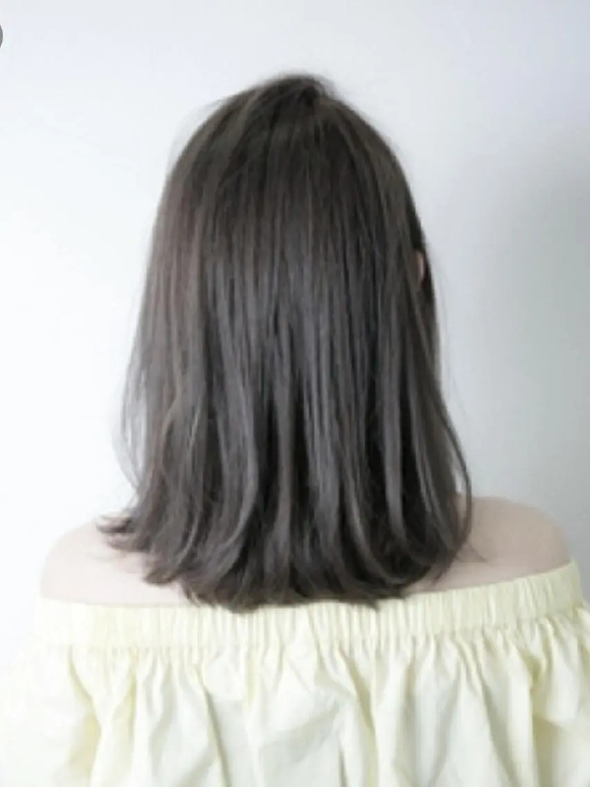 ミディアム カット 縮毛矯正 トリートメント すずき えりのヘアスタイル