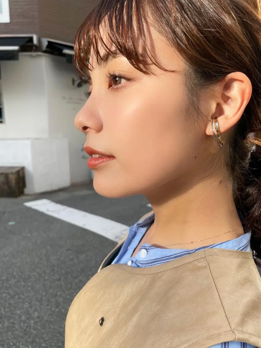 ミディアム カラー ヘアアレンジ トリートメント 畑中康志 美髪矯正/ハイトーンのヘアスタイル